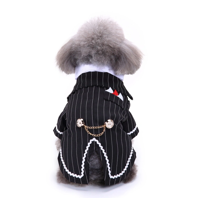 Dog Shirt Puppy Pet Small Dog Clothes Stylish Suit Bow Tie Costume Wedding Shirt Formal Tuxedo with Black Tie Dog Prince Wedding Bow Tie Suit